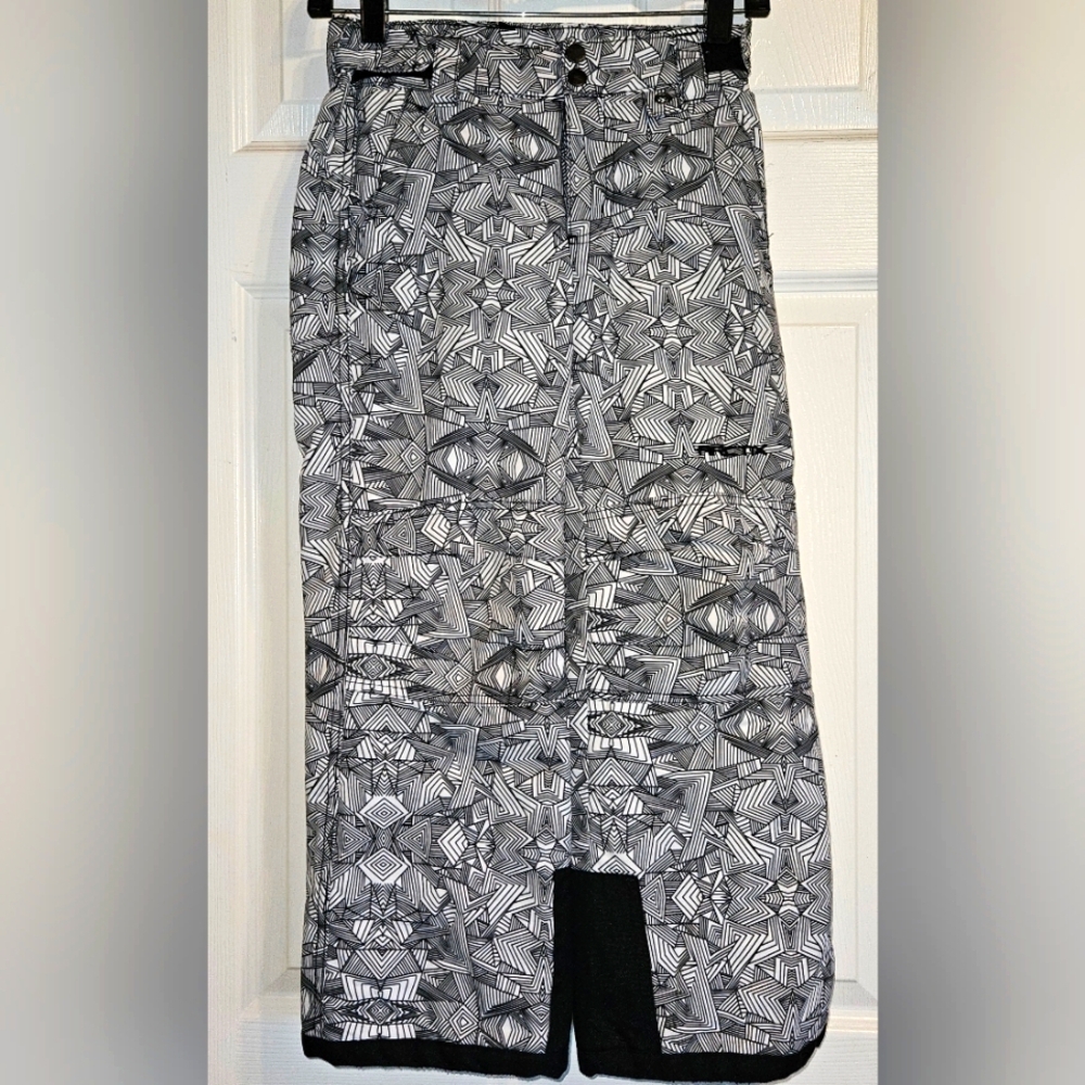 ARCTIX Kids Ski Snow Pants Size S 5K Blacj Whitr Insulated Winter Ski Pants